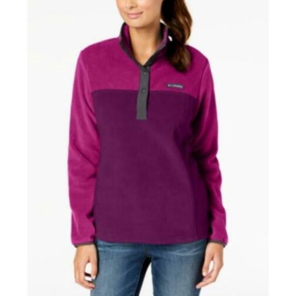 Columbia fleece snap sweater